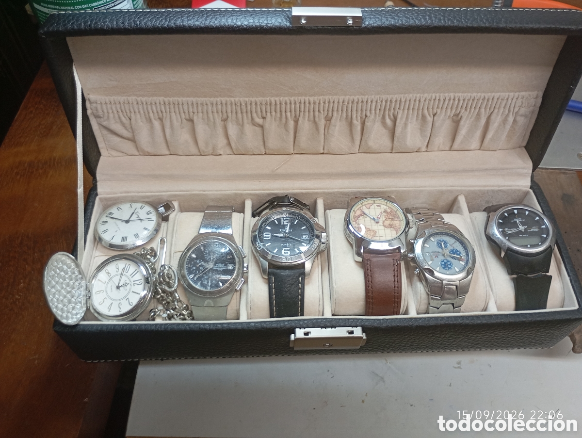Relojes de pulsera: Lote de relojes de pulsera vintage (Festina, Viceroy, Pulsar y otros) + Estuche