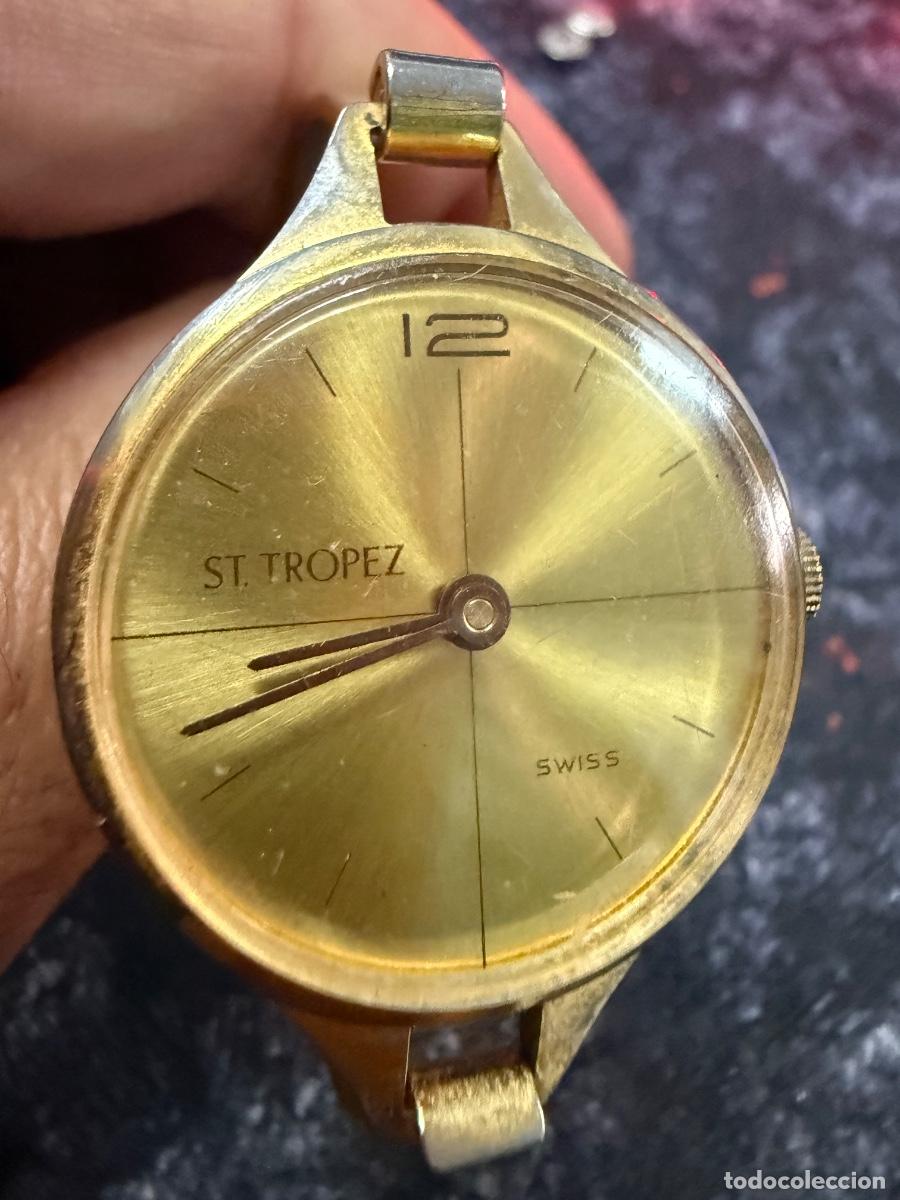 Relojes de pulsera: Reloj ST. TROPEZ Swiss Vintage Mec&aacute;nico Cuerda &ndash; Dorado &ndash; 20 Microns