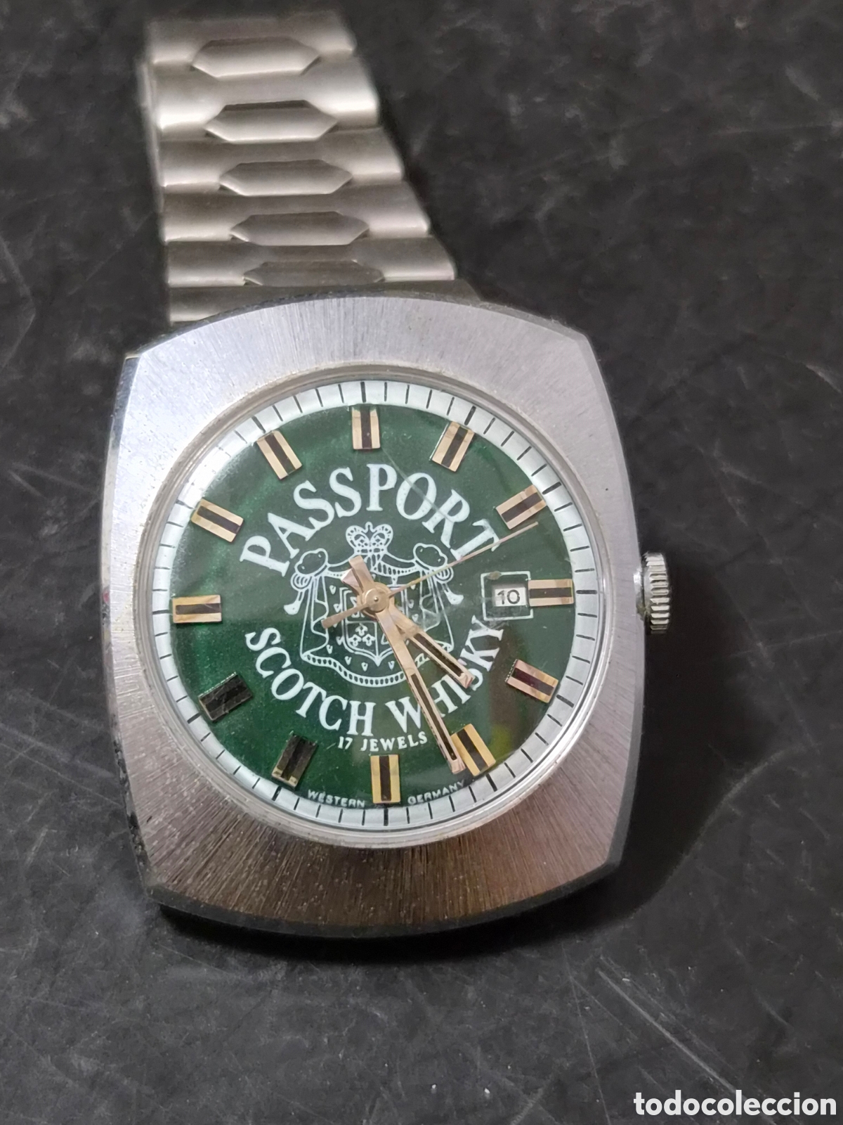 Relojes de pulsera: ANTIGUO Y RARO RELOJ VINTAGE PASSPORT SCOTCH WHISKY 17 JEWELS ALEMANIA ORIGINAL Y FUNCIONANDO