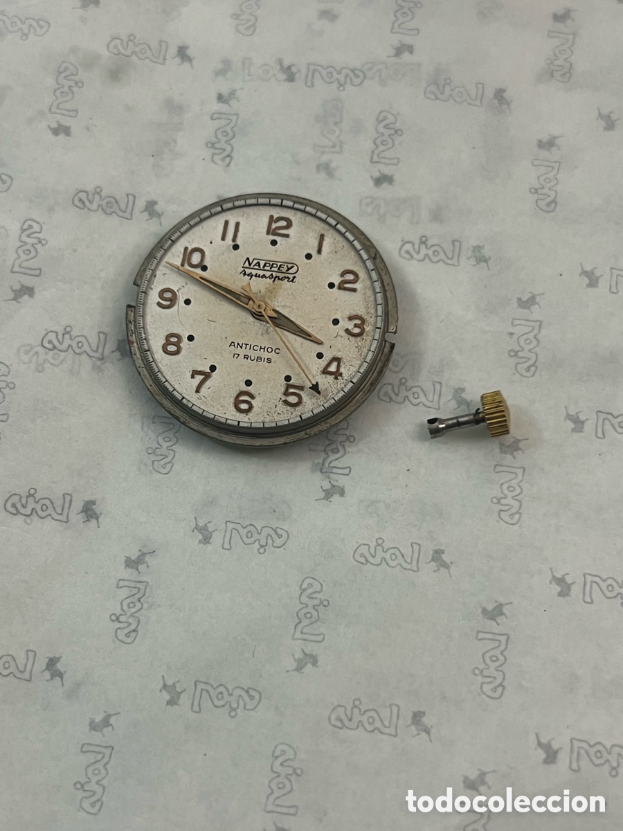 Relojes de pulsera: ✅ Mecanismo Reloj NAPPEY AQUASPORT caraga Manuel ( Compresi&oacute;n ) Vintage