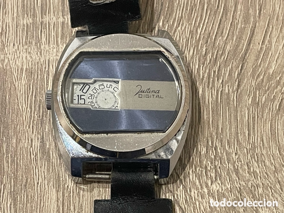 Relojes de pulsera: Justina Digital jump hour PUW 560 D cuerda manual 36 mm