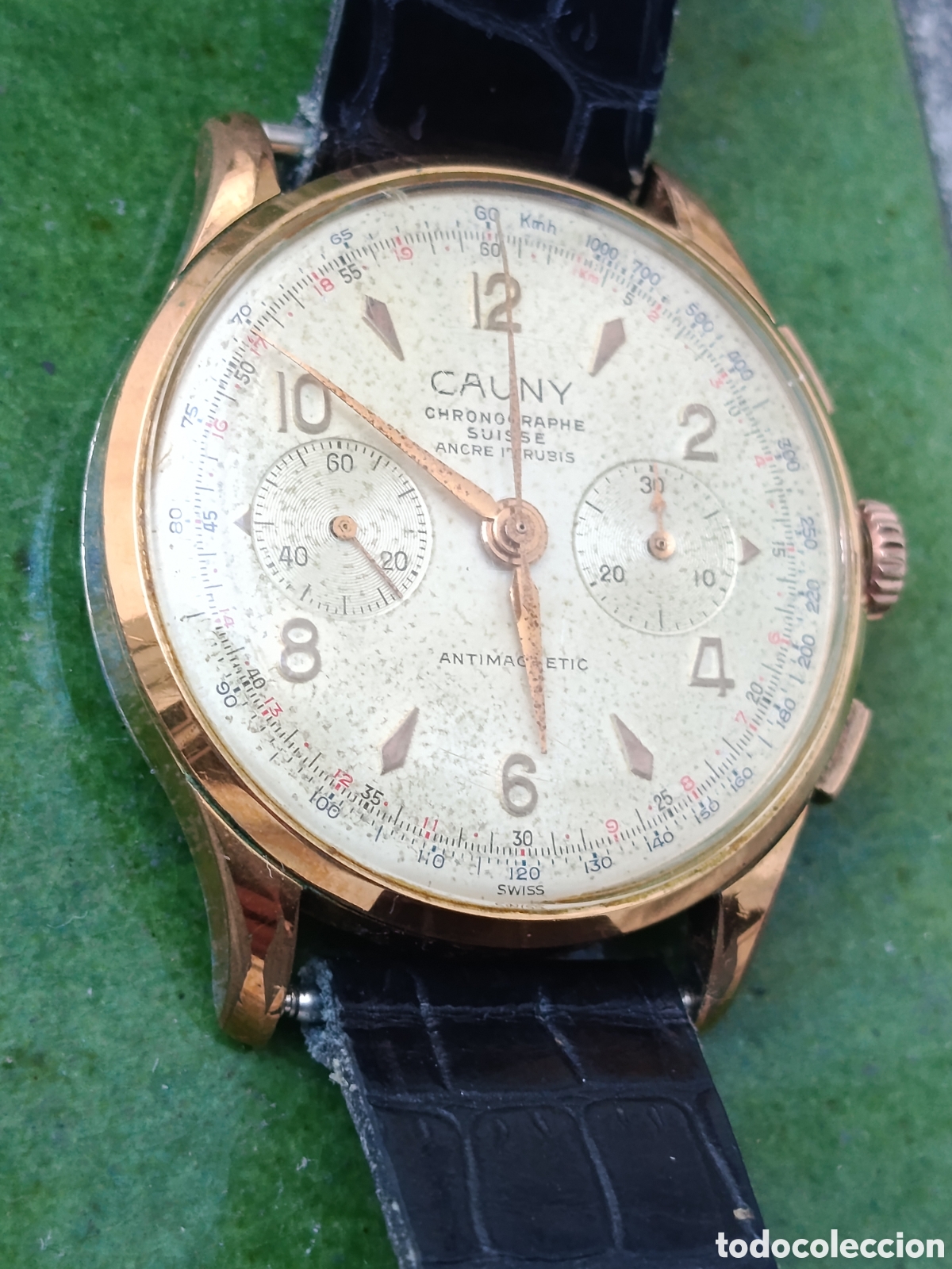 Relojes de pulsera: ESCASO - ANTIGUO Funciona - RELOJ A CUERDA CRONO- 17 RUBIS - 38 MM. -