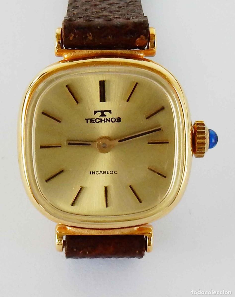 Relojes de pulsera: Reloj TECHNOS - Swiss - se&ntilde;ora - vintage - cuerda - NOS