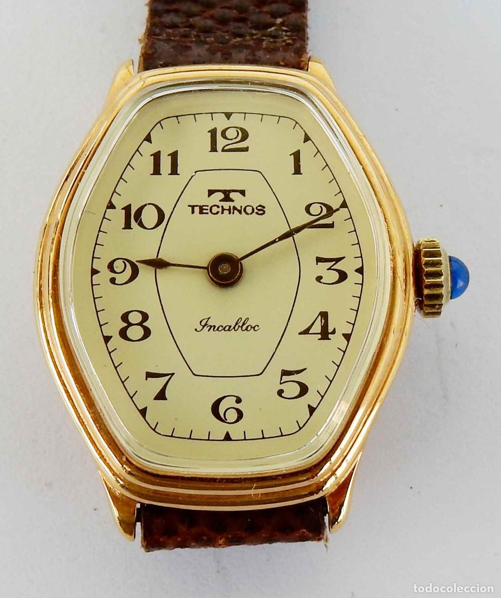 Relojes de pulsera: Reloj TECHNOS - Swiss - se&ntilde;ora - vintage - cuerda - NOS