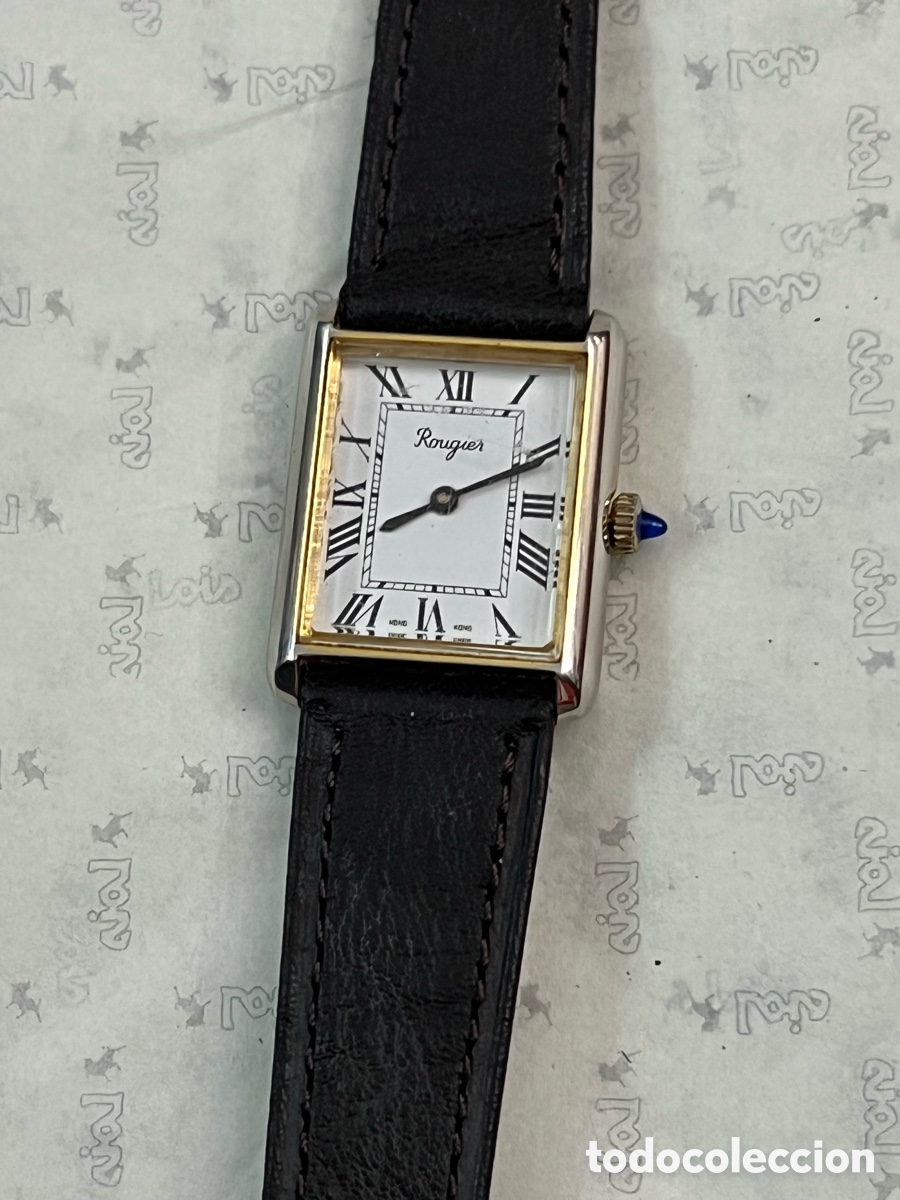 Relojes de pulsera: ✅ reloj Roujier cuarzo Tank unisex carga manual vintage