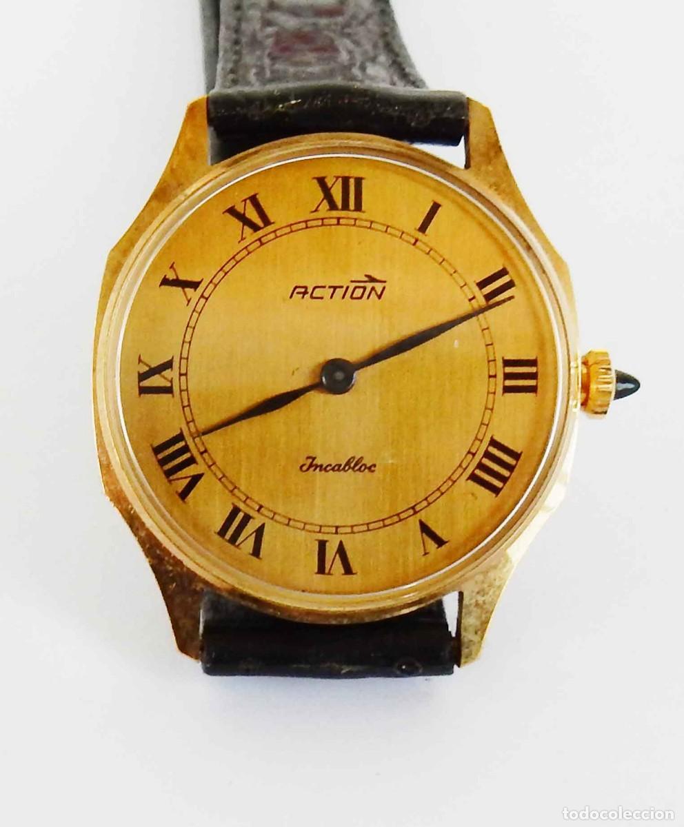 Relojes de pulsera: Reloj ACTION - unisex - vintage - cuerda - NOS