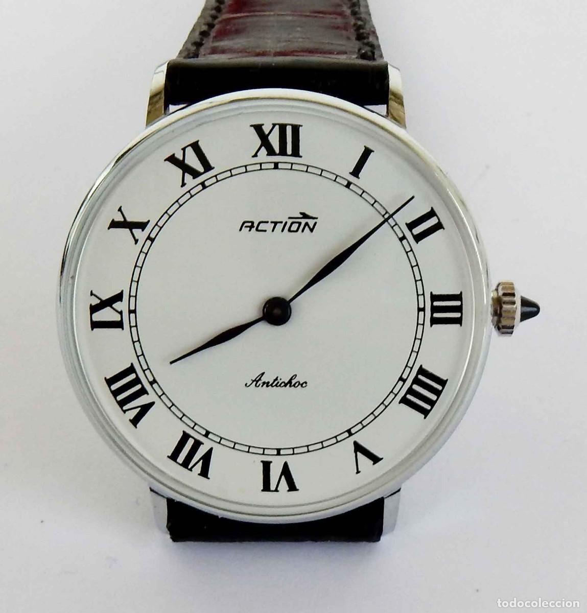 Relojes de pulsera: Reloj ACTION - unisex - vintage - cuerda - NOS