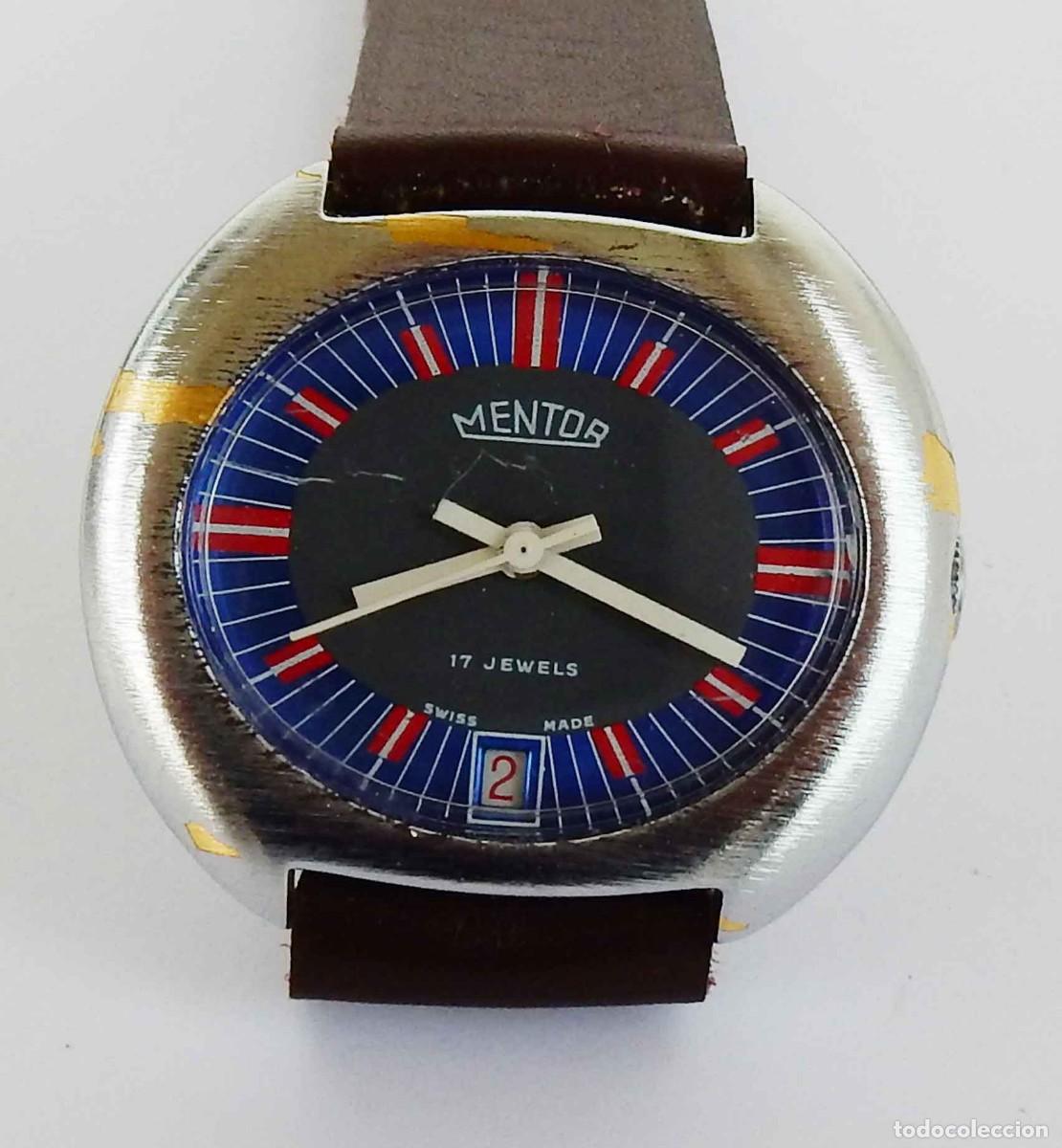 Relojes de pulsera: Reloj MENTOR - Swiss - unisex - vintage - cuerda - NOS
