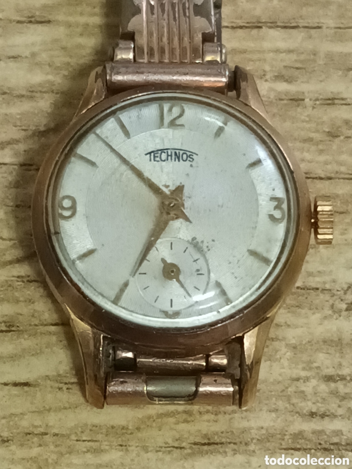 Relojes de pulsera: ANTIGUO RELOJ DE LA MARCA SUIZA THECNOS BA&Ntilde;O EN ORO A&Ntilde;OS 50
