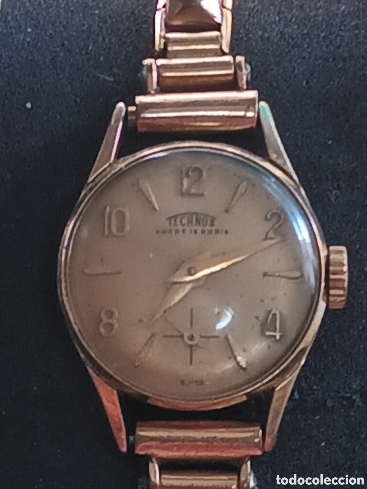 Relojes de pulsera: ANTIGUO RELOJ MARCA TECHNOS SWISS PARA SE&Ntilde;ORA BA&Ntilde;O EN ORO A&Ntilde;OS 50