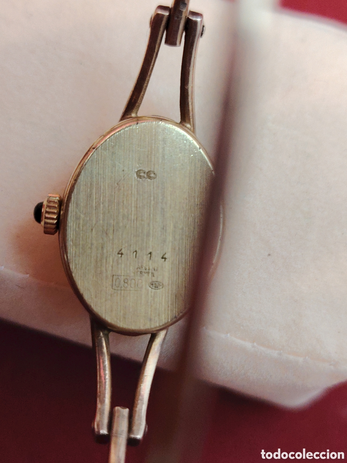 Relojes de pulsera: Antiguo reloj de plata 800 funciona - Foto 4