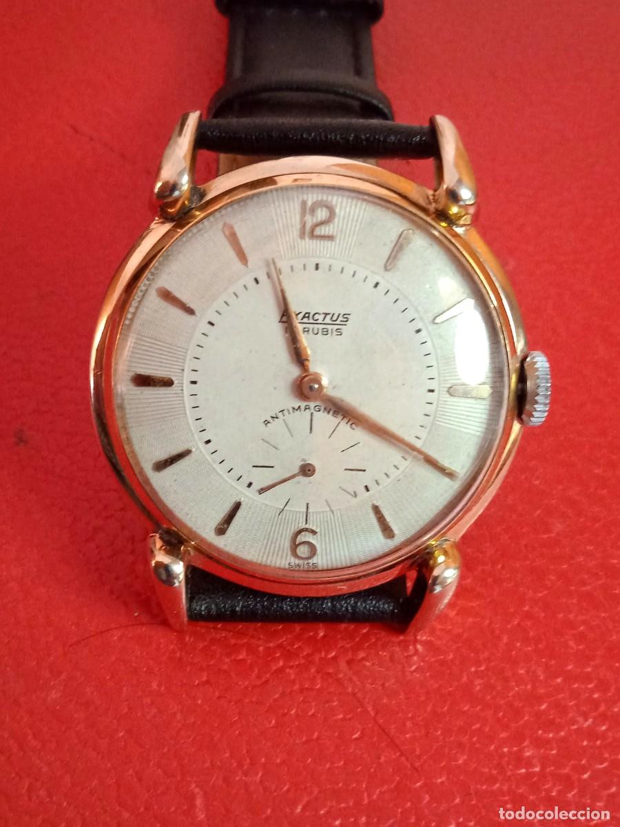 Relojes de pulsera: RELOJ EXACTIS 15 RUBIS CARGA MANUAL MIDE 3,80 CM.