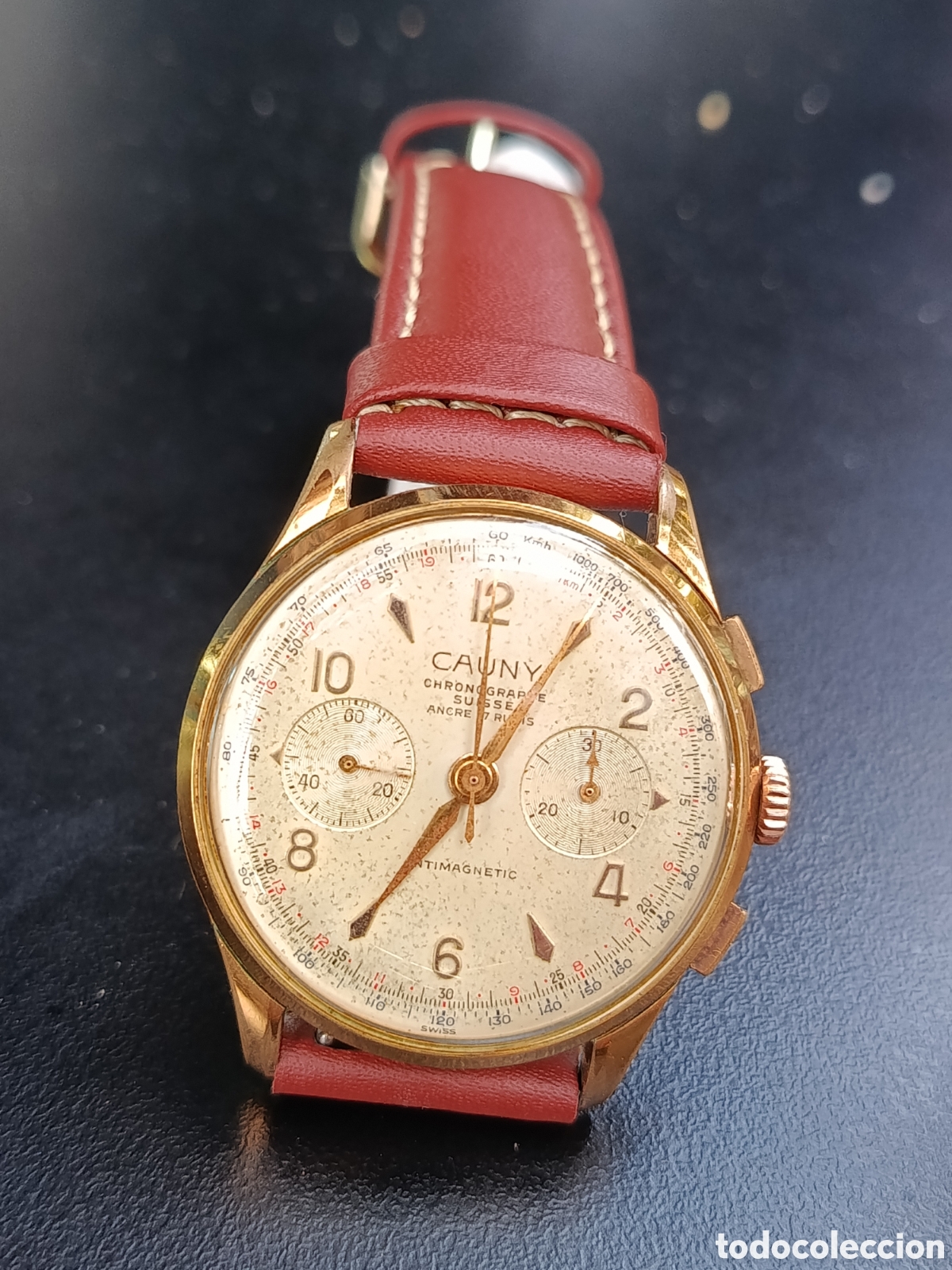 Wristwatches: ESCASO - RARO - ANTIGUO Funciona - RELOJ A CUERDA CRONO- 17 RUBIS - 38 MM. -
