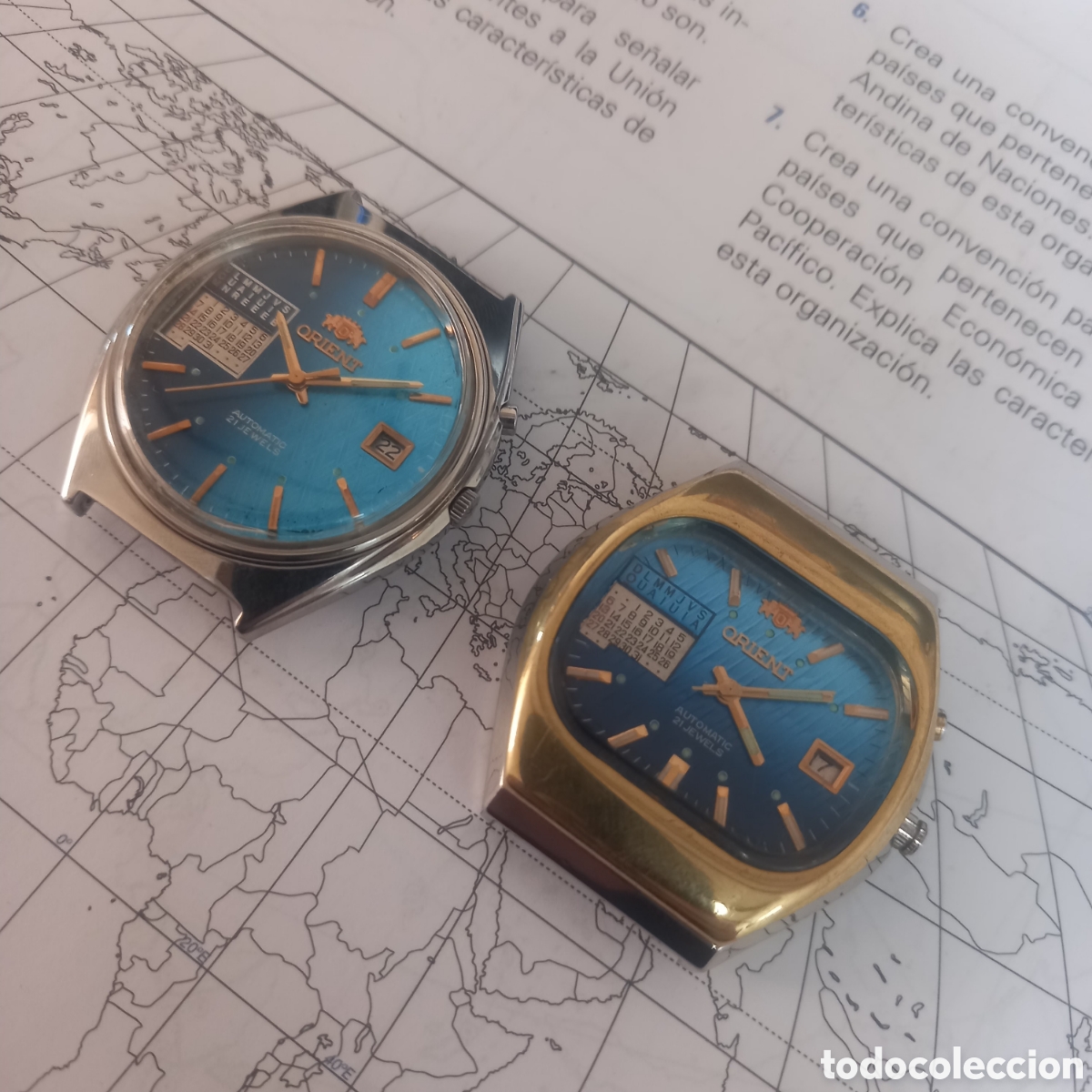 Relojes de pulsera: 2 Relojes Orient Autom&aacute;tico Antiguos Japon&eacute;s Modelo no comun raro / seiko citizen reloj antiguo