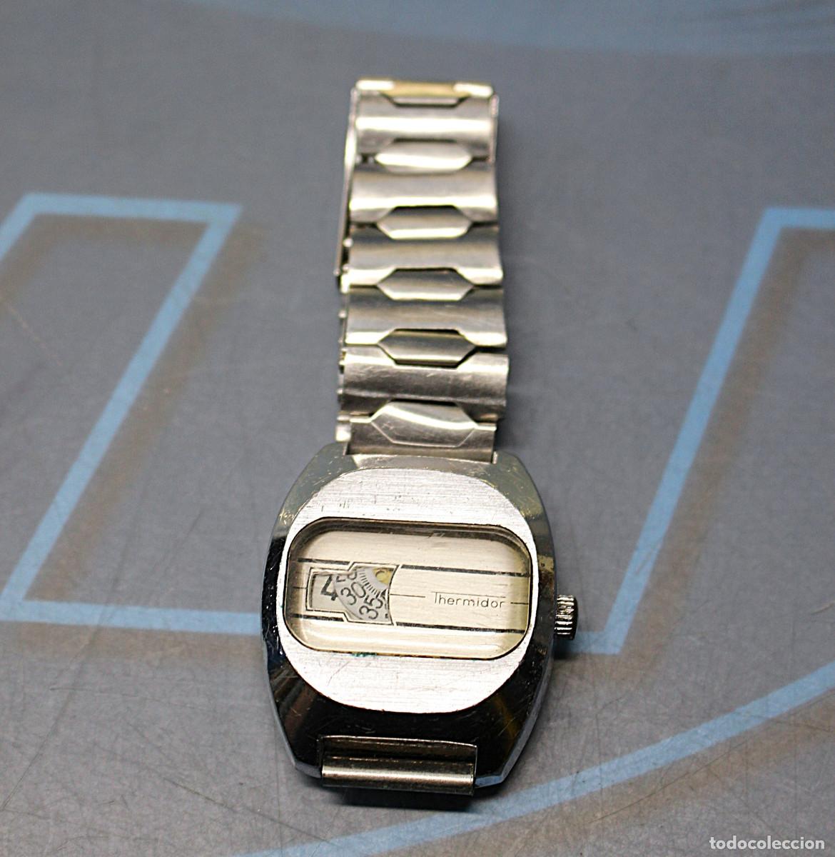 Relojes de pulsera: Reloj de pulsera Thermidor, de discos. Antimagnetic.