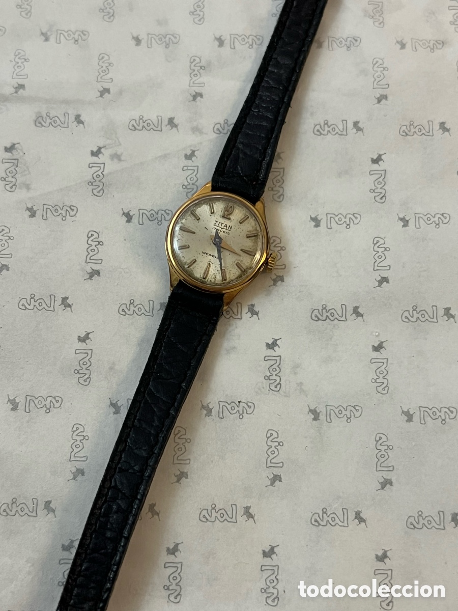 Relojes de pulsera: ✅ Reloj TIT&Aacute;N Carga manual chapado en oro vintage