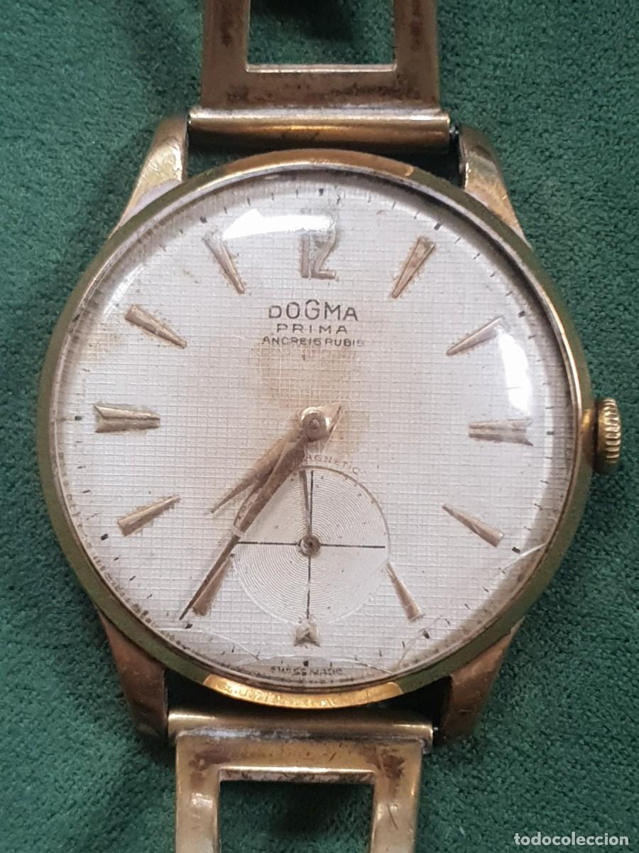 Relojes de pulsera: Reloj vintage DOGMA PRIMA ANCRE 15 RUB&Iacute;ES funcionando con army de verano