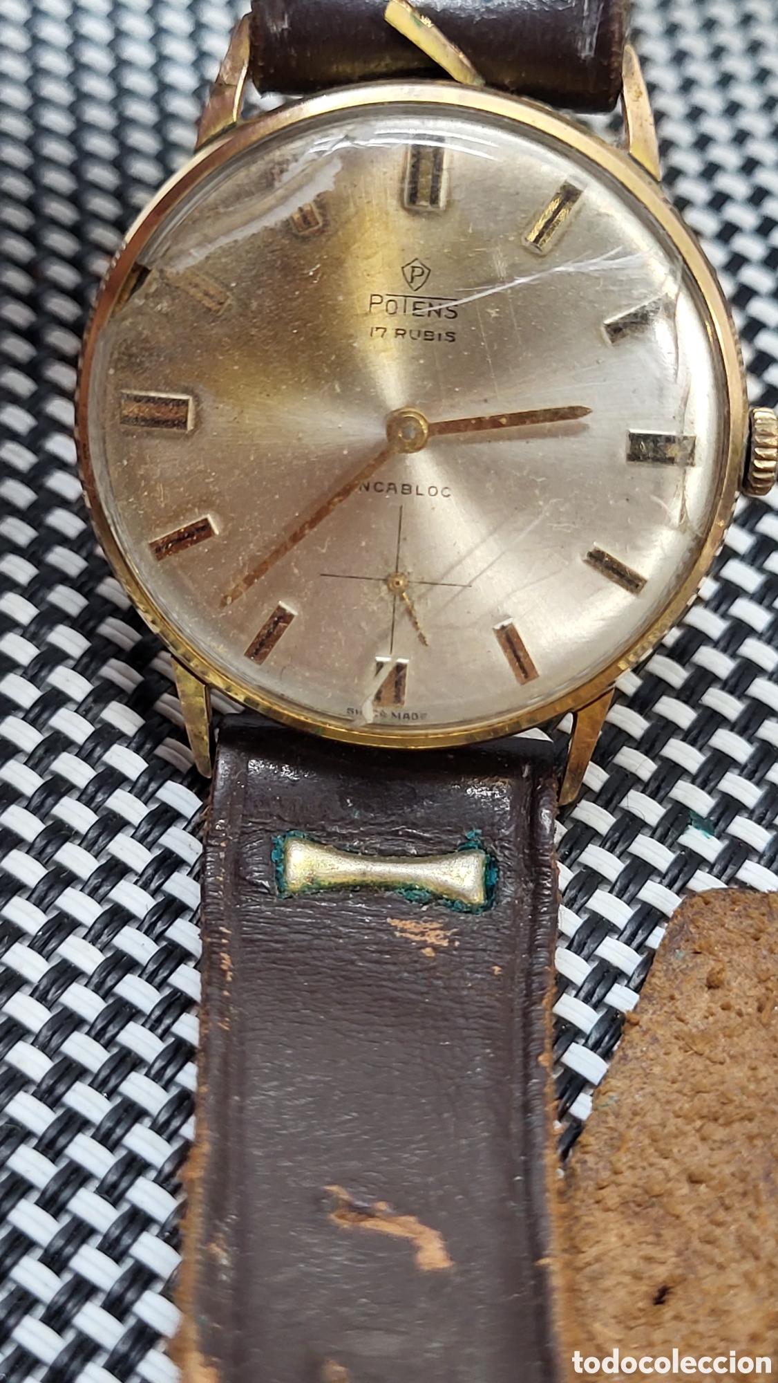 Relojes de pulsera: Antiguo reloj pulsera carga manual Potens