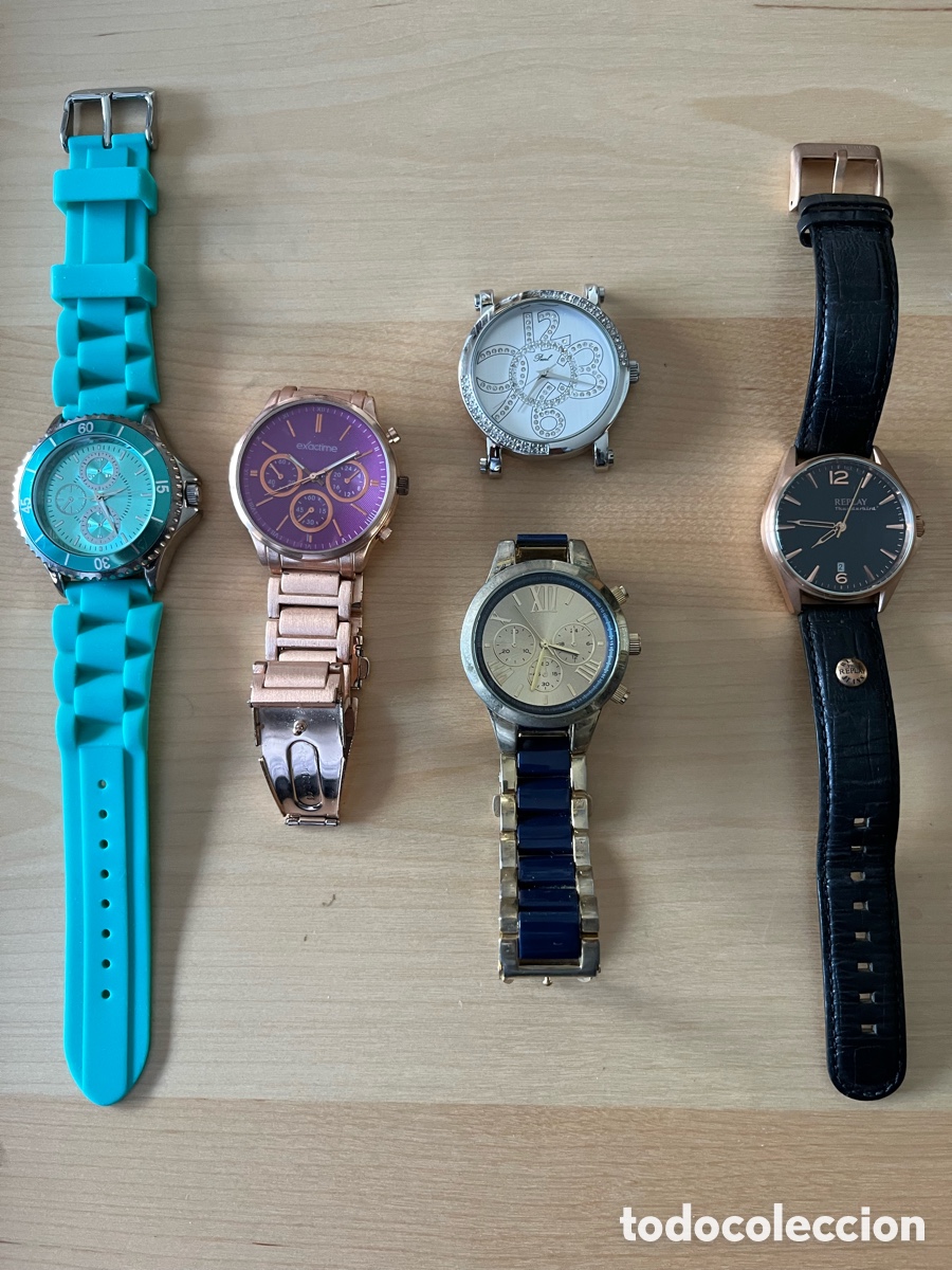 Relojes de pulsera: CONJUNTO DE 5 RELOJES DE PULSERA. Ver fotos.