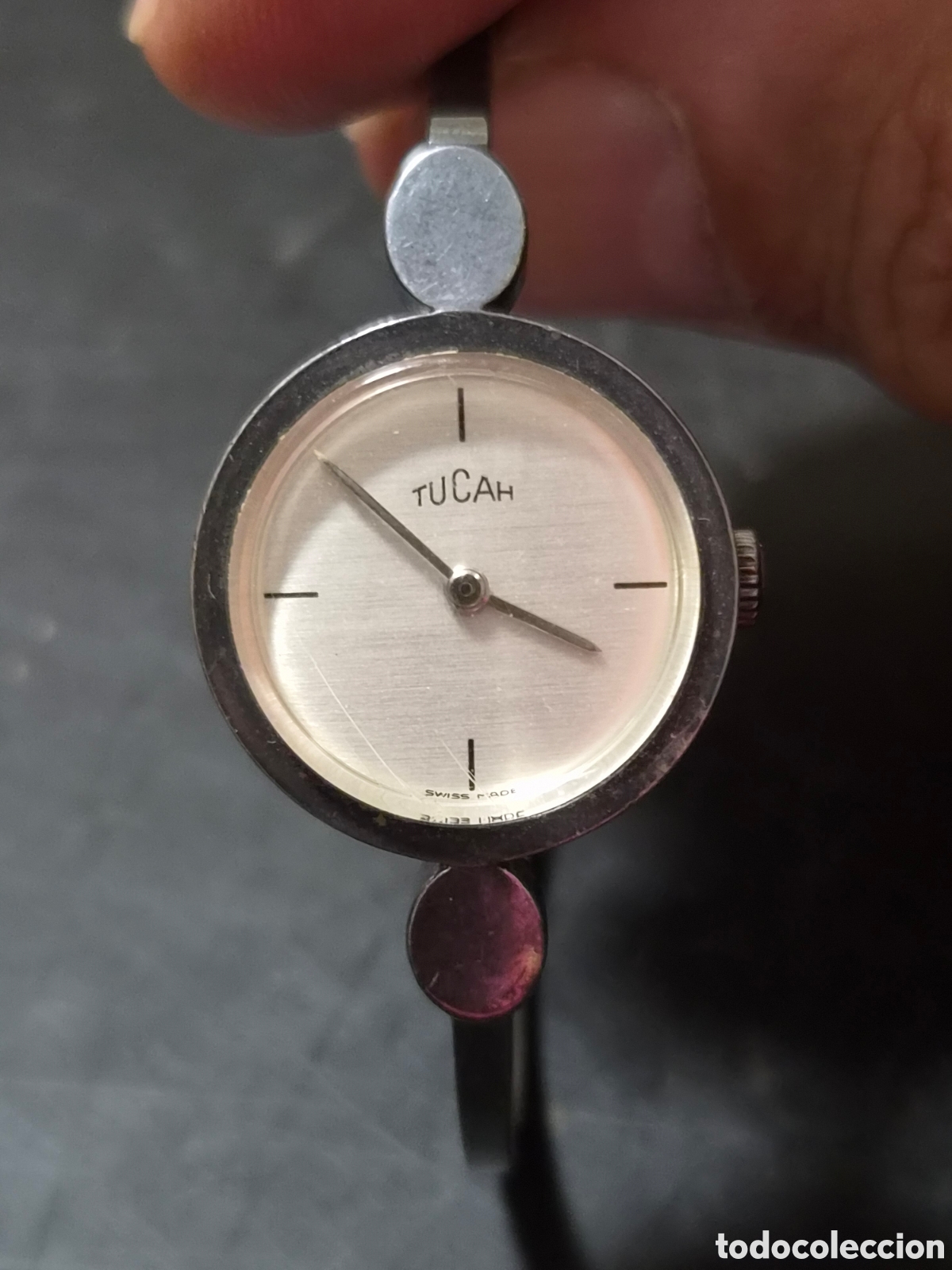 Relojes de pulsera: ANTIGUO RELOJ TUCAH SE&Ntilde;ORA EN PLATA 925 ORIGINAL