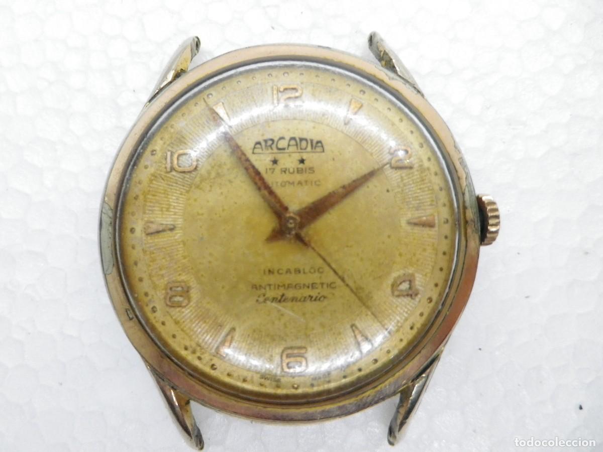 Relojes de pulsera: Reloj Suizo Vintage ARCADIA Centenario Mec&aacute;nico Carga Manual Chapado Oro 17R