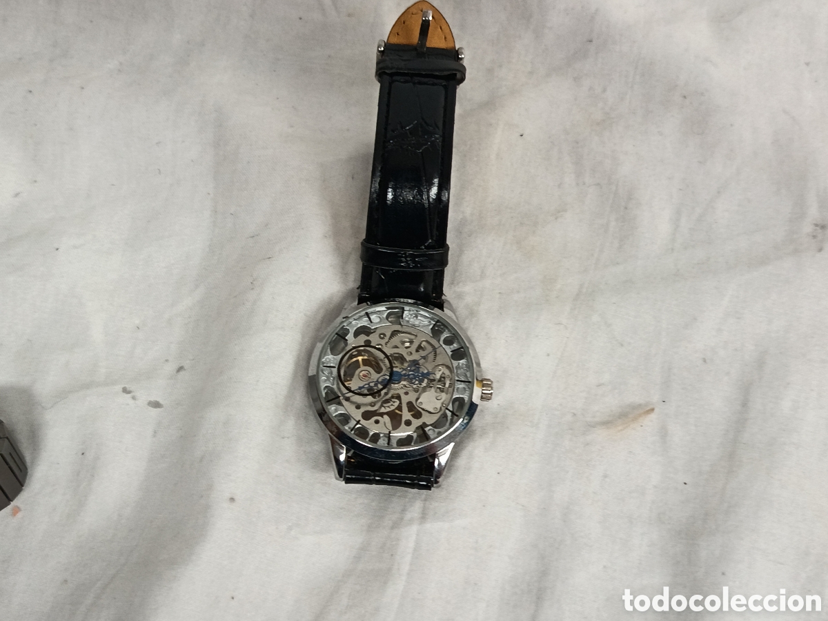 Relojes de pulsera: RELOJ DE CUERDA, ESKELETON,,, SIN MARCA, FUNCIONA - Foto 4