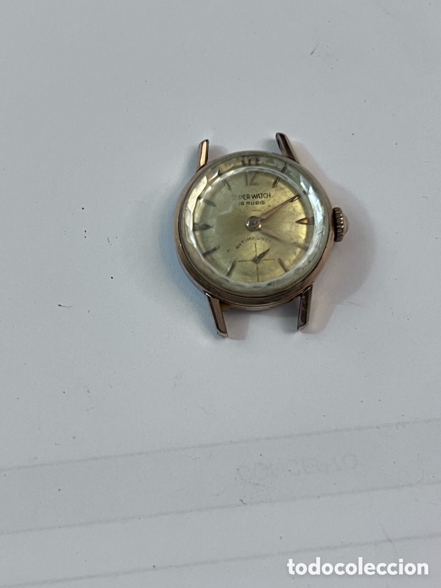 Relojes de pulsera: ✅ Reloj S&uacute;per Watch carga manual chapado en oro