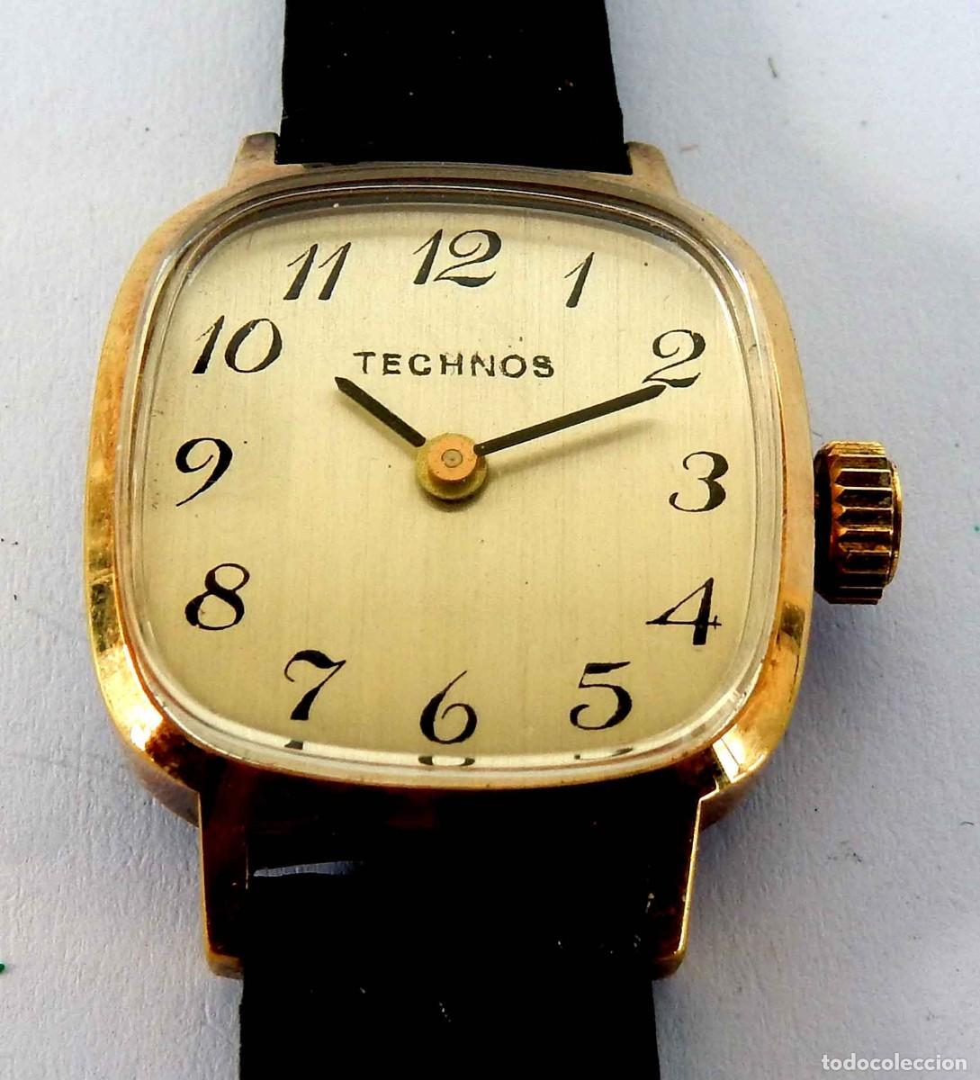 Relojes de pulsera: Reloj TECHNOS - Swiss - se&ntilde;ora - vintage - cuerda - NOS