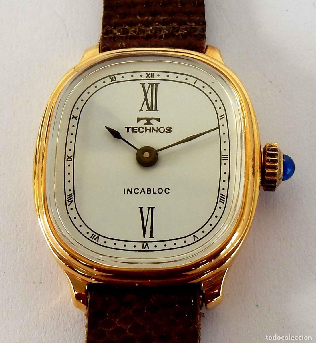 Relojes de pulsera: Reloj TECHNOS - Swiss - se&ntilde;ora - vintage - cuerda - NOS