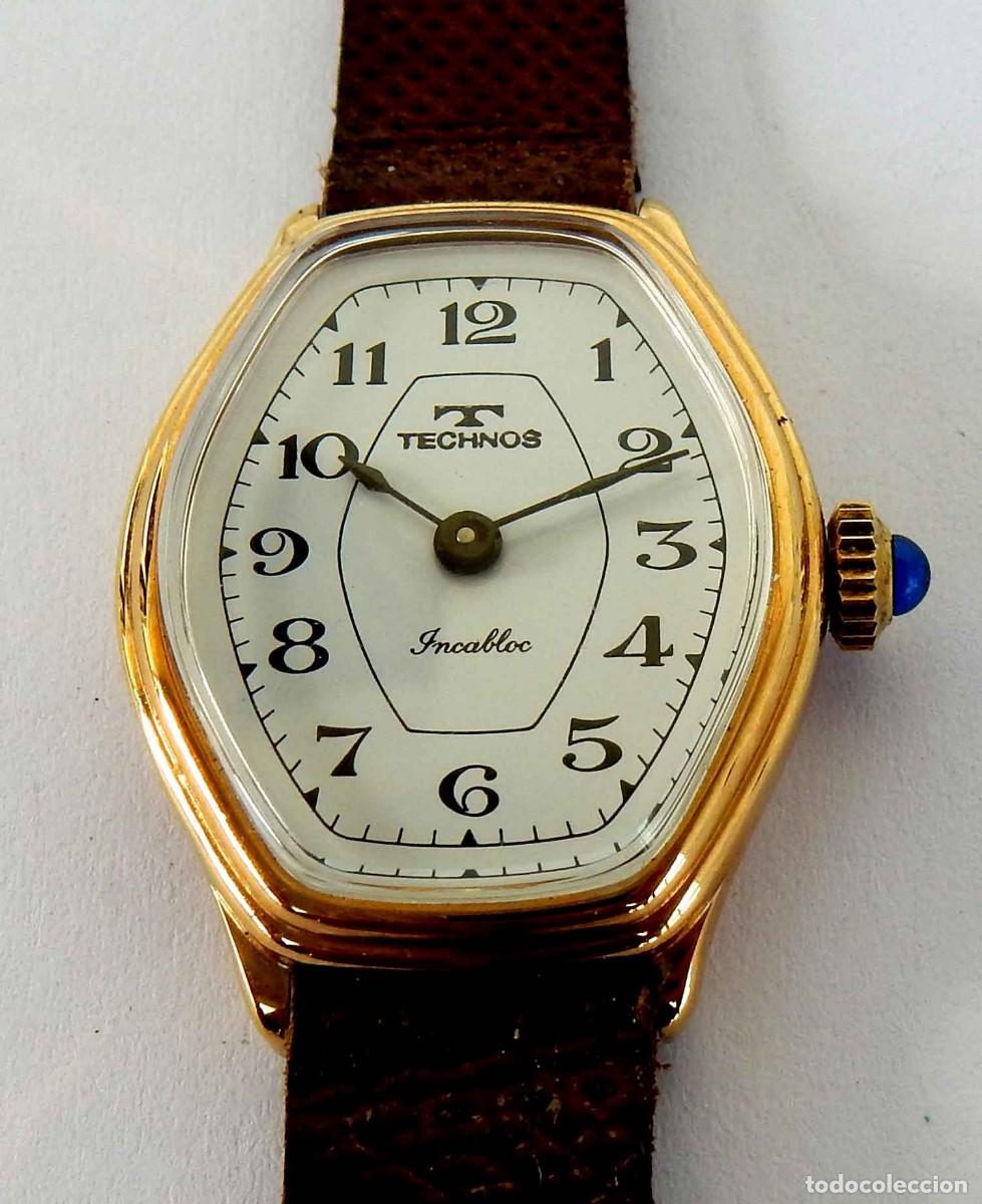 Relojes de pulsera: Reloj TECHNOS - Swiss - se&ntilde;ora - vintage - cuerda - NOS