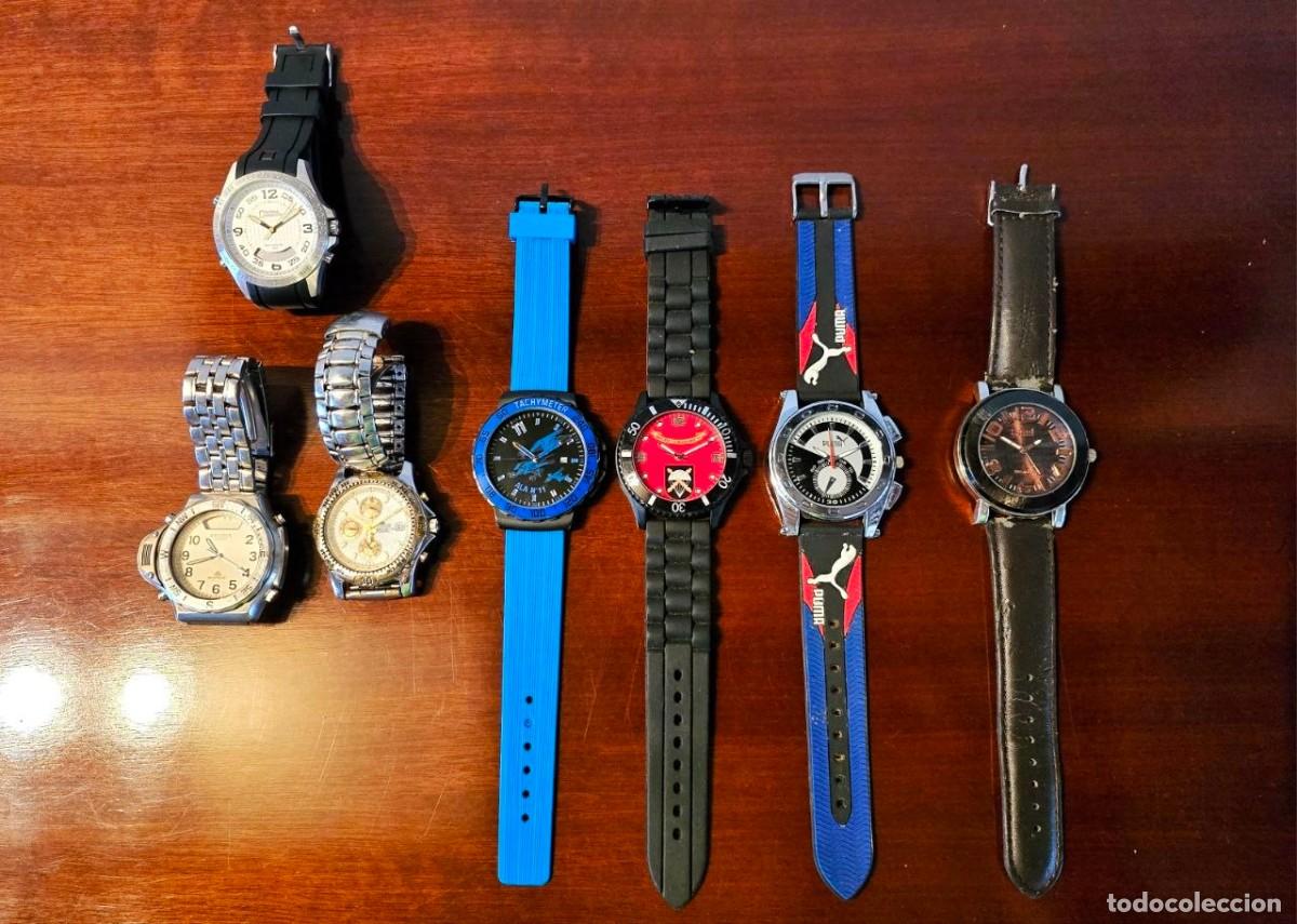 Relojes de pulsera: lote de 7 relojes, Citizen, Lotus, Puma, National Geography