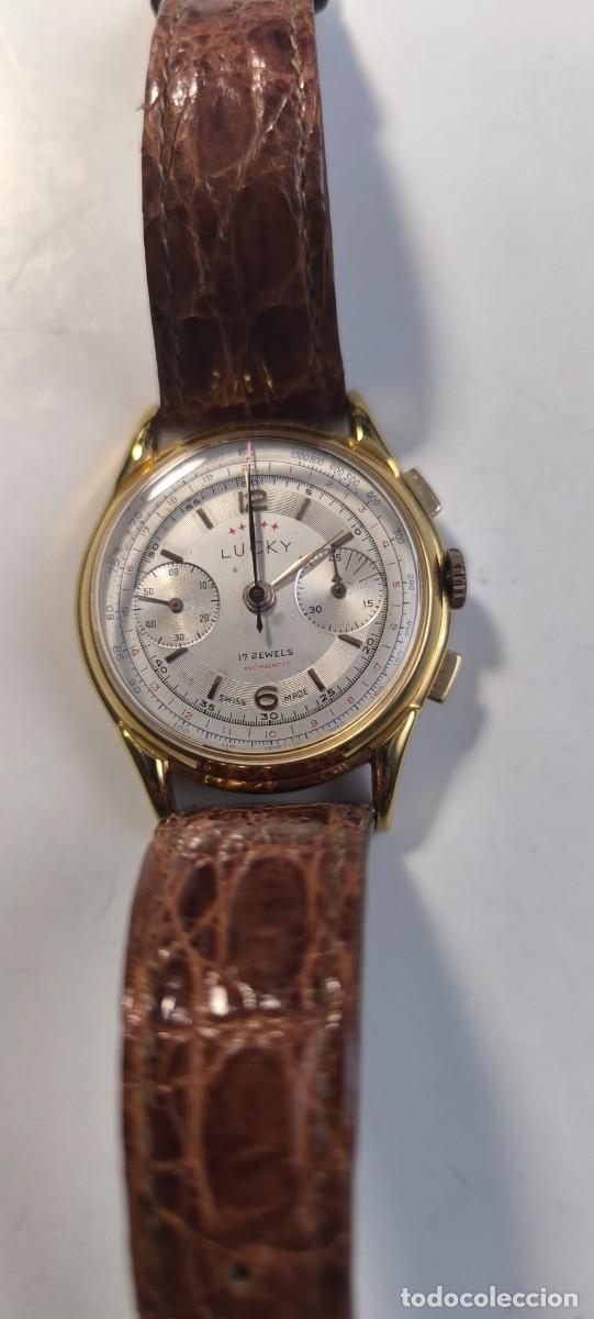 Relojes de pulsera: Cron&oacute;grafo bicomp&aacute;s de los a&ntilde;os 40.