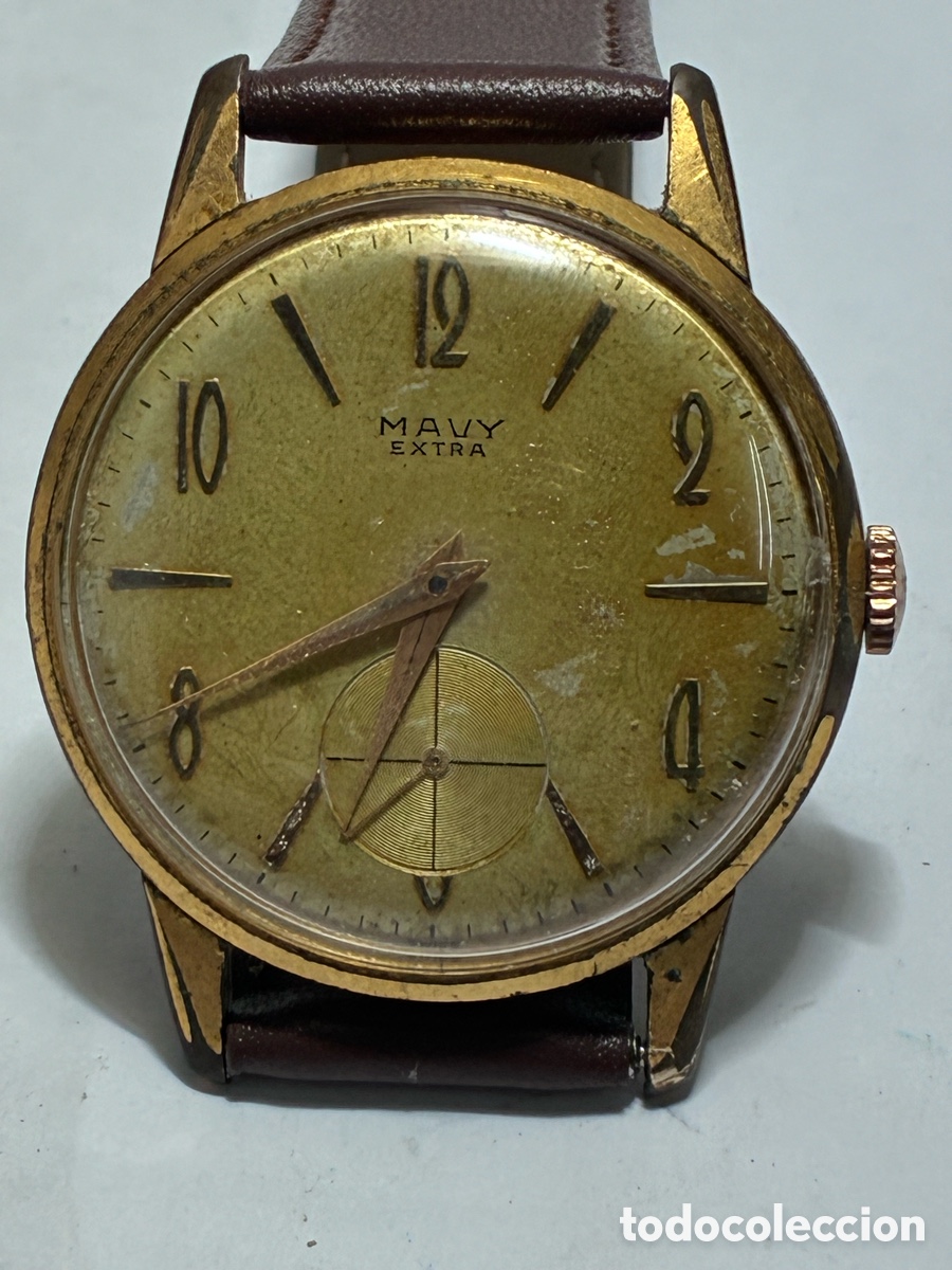 Relojes de pulsera: Reloj Mavy extra carga manual vintage en funcionamiento