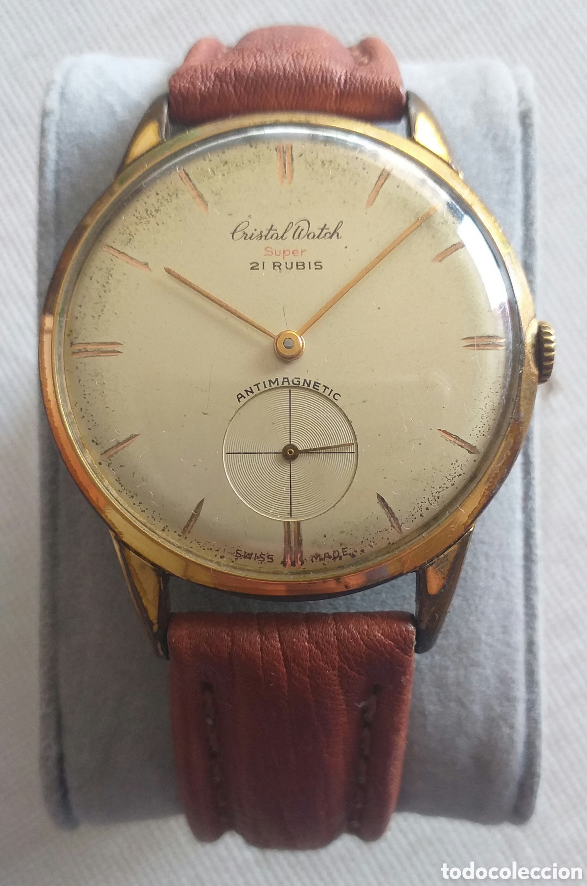 Relojes de pulsera: RELOJ CRISTAL WATCH SUPER 21 RUBIS A&Ntilde;OS 60 SWISS MADE