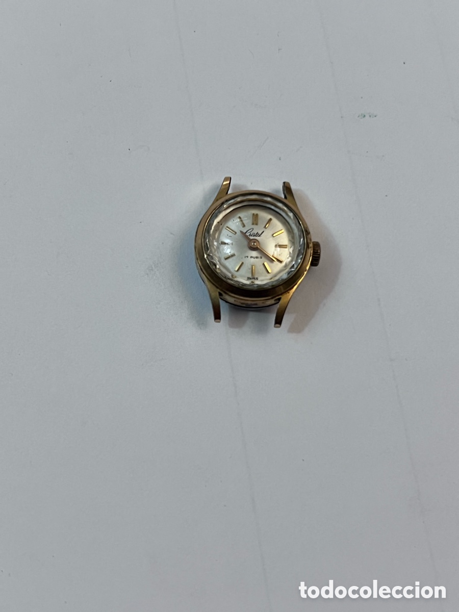 Relojes de pulsera: ✅ reloj Cristal chapado en oro carga manual