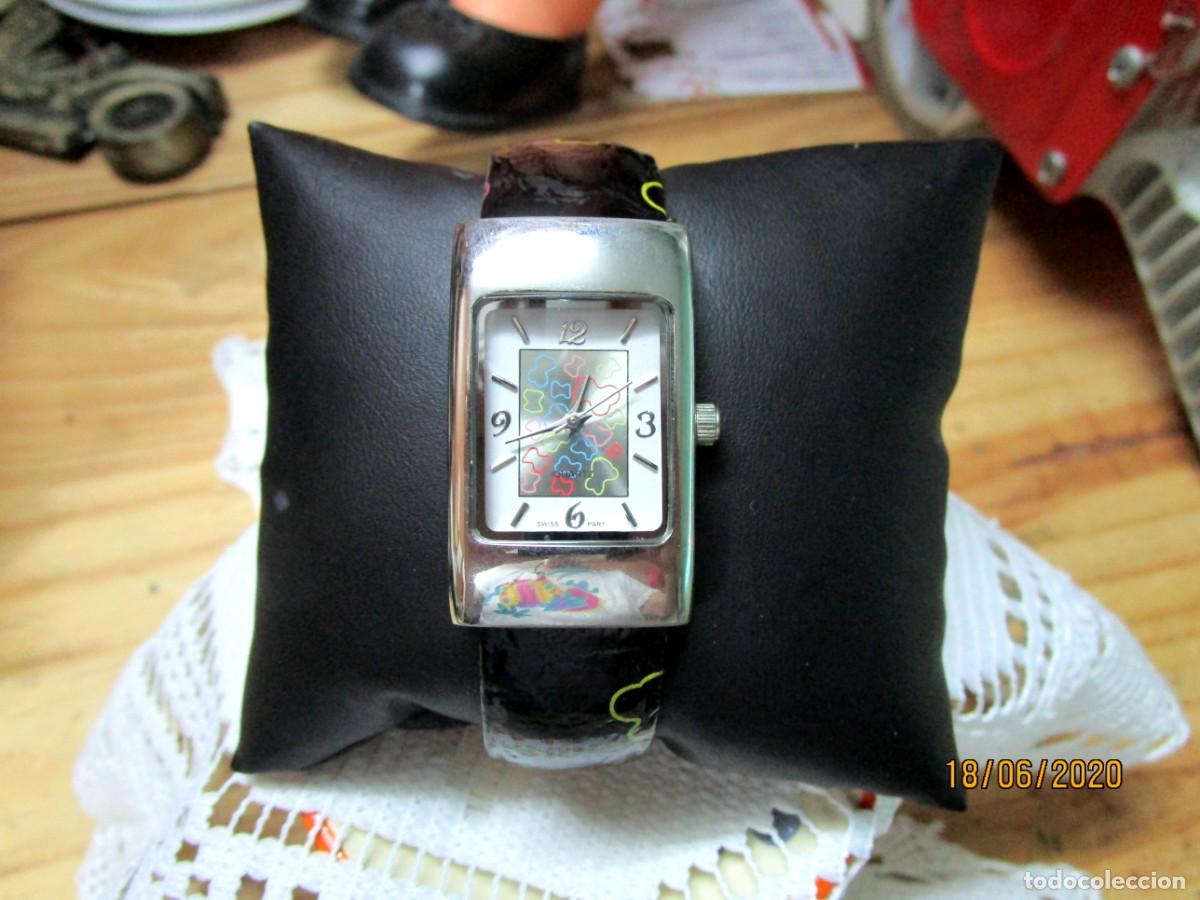 Relojes de pulsera: RELOJ DE PULSERA COLOR NEGRO CON ESTAMPADO DE OSITOS