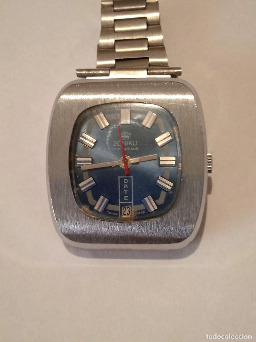 Relojes de pulsera: RELOJ ZONIKU SUPER CALENDARIO 37 MTH. AVENUE CARGA MANUAL.