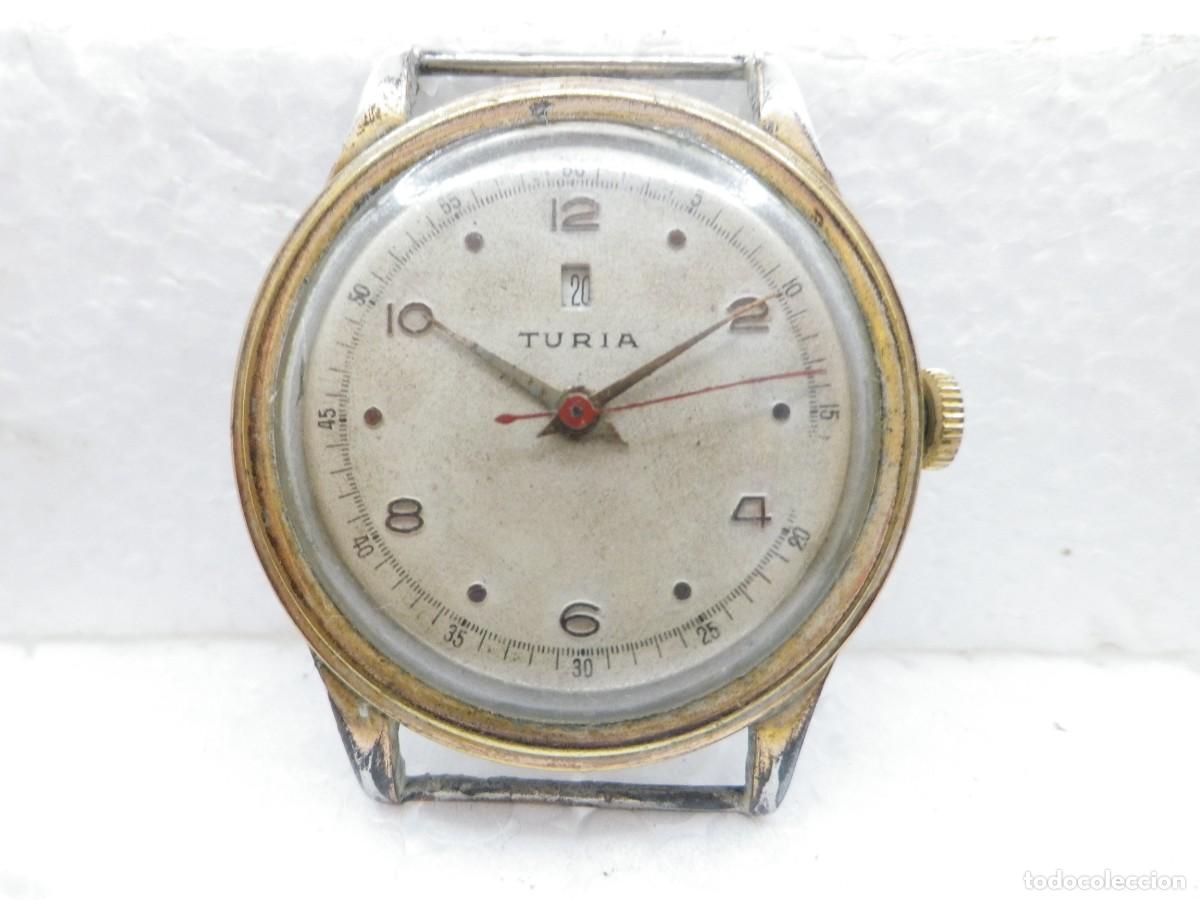 Relojes de pulsera: Turia Vintage Caballero Chapado Oro Colecci&oacute;n Exclusivo Funciona