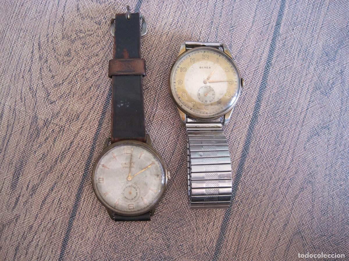 Relojes de pulsera: Pareja de relojes a&ntilde;os 50-60.