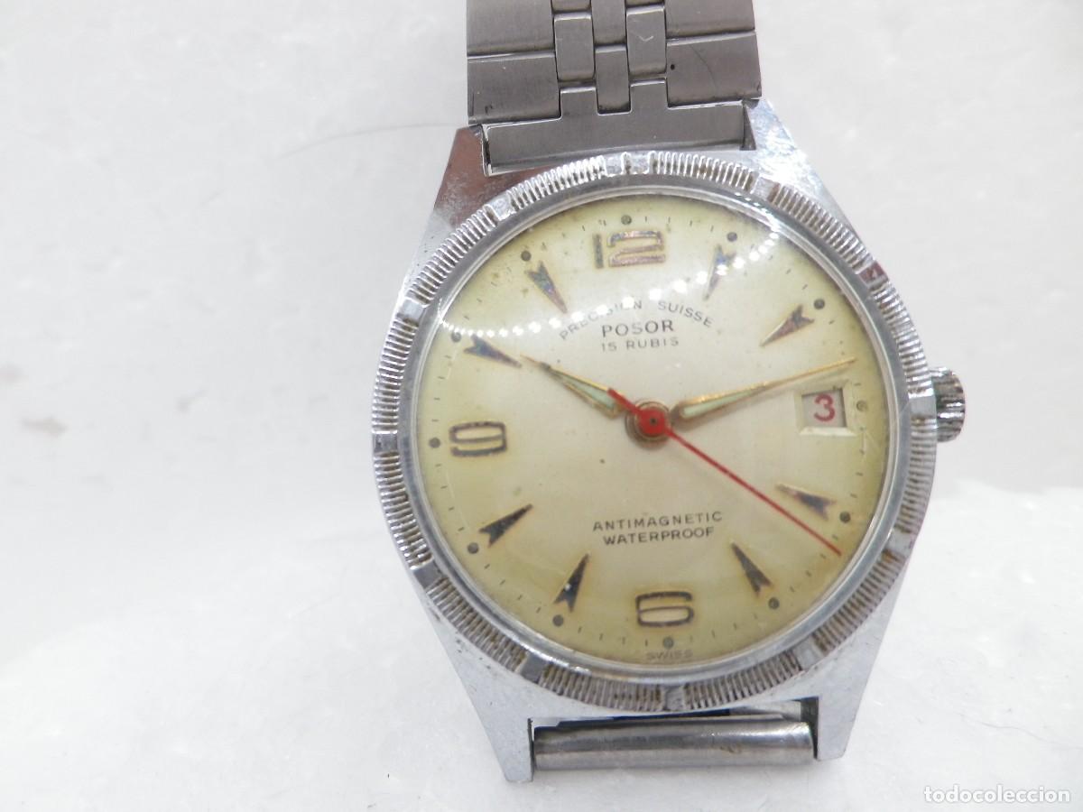 Relojes de pulsera: Reloj Suizo Vintage Posor Precision 15 Rubis Mecanico Funciona Caballero 1970