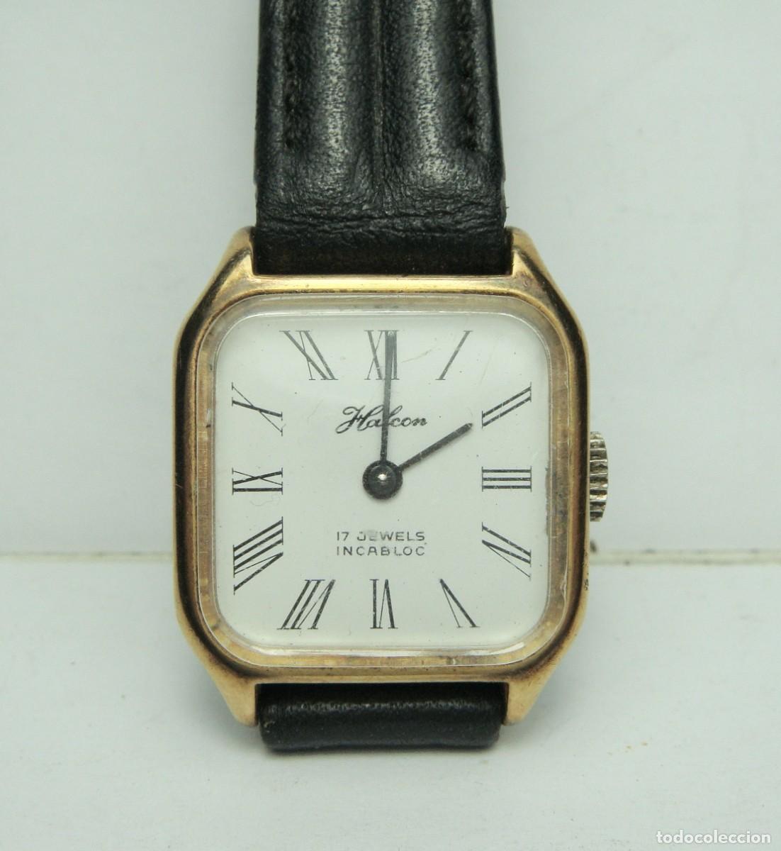 Relojes de pulsera: Reloj Halc&oacute;n de Se&ntilde;ora &middot; 17 Rub&iacute;es &middot; Incabloc &middot; Cuerda Manual &middot; Suizo &middot; ca. 1960&ndash;1980