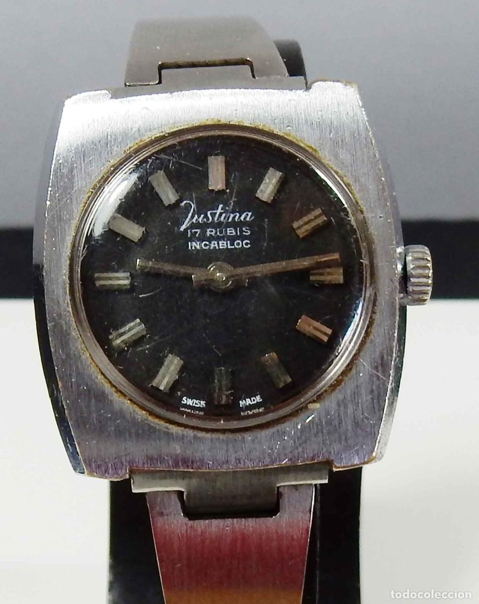 Relojes de pulsera: Reloj JUSTINA- Swiss - se&ntilde;ora - vintage - cuerda