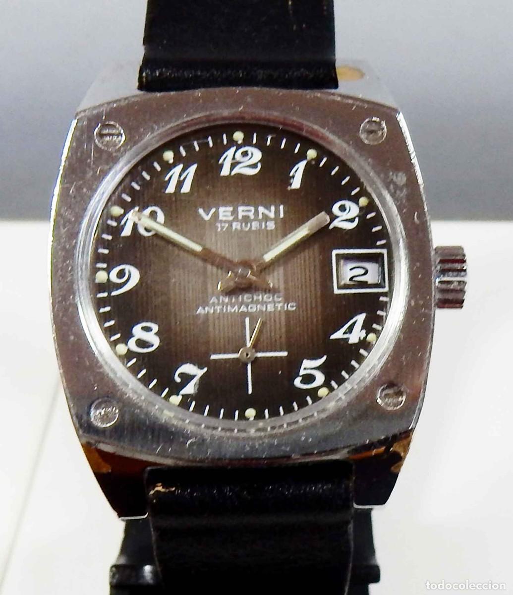 Relojes de pulsera: Reloj VERNI - unisex - vintage - cuerda - NOS