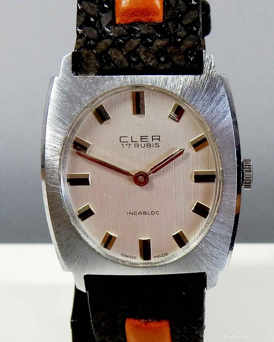 Relojes de pulsera: Reloj CLER - Swiss - unisex - vintage - cuerda - NOS