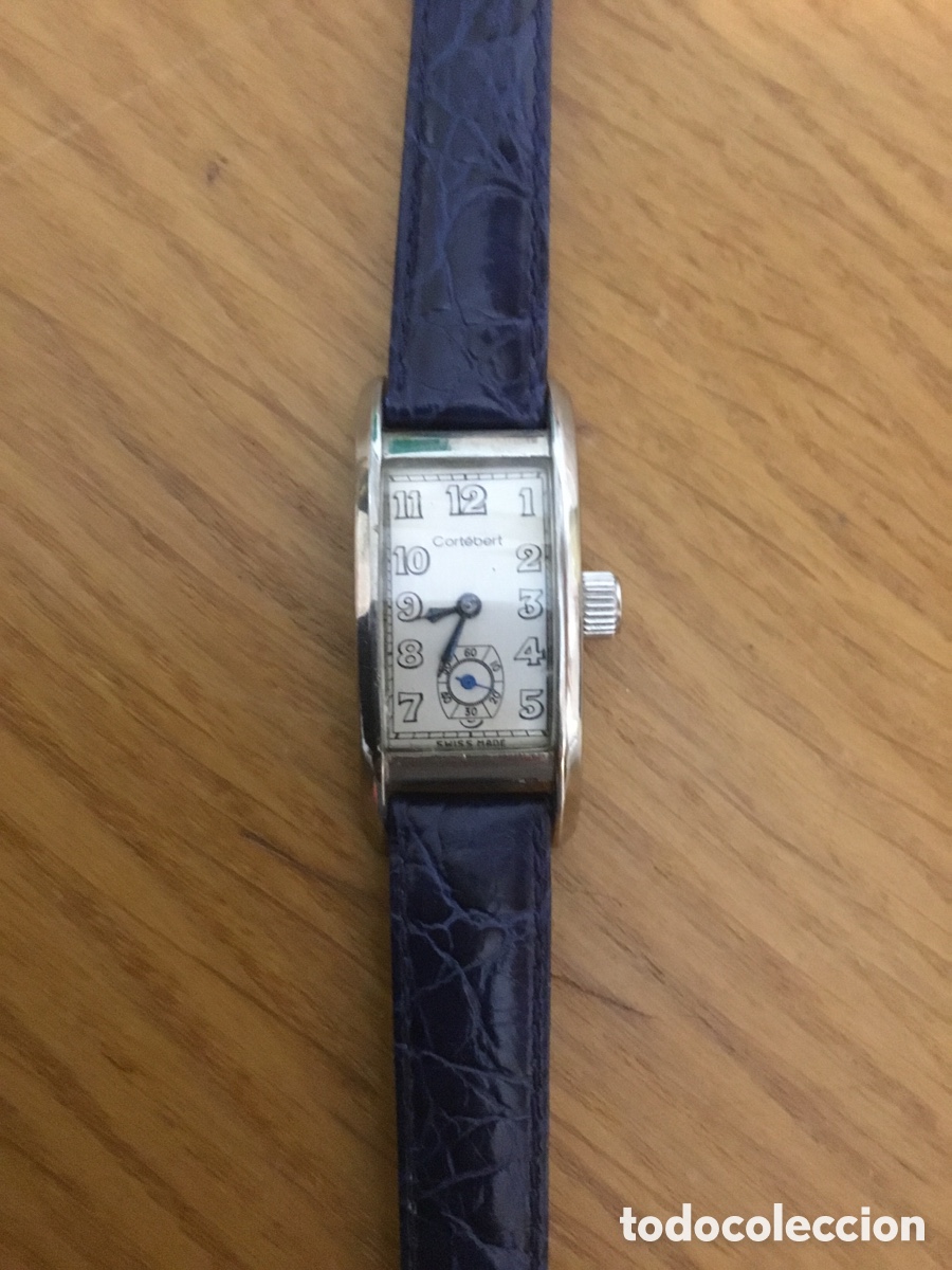 Relojes de pulsera: Reloj Suizo Cort&eacute;bert, a&ntilde;os 20-25, para junior o se&ntilde;ora, con correa de piel