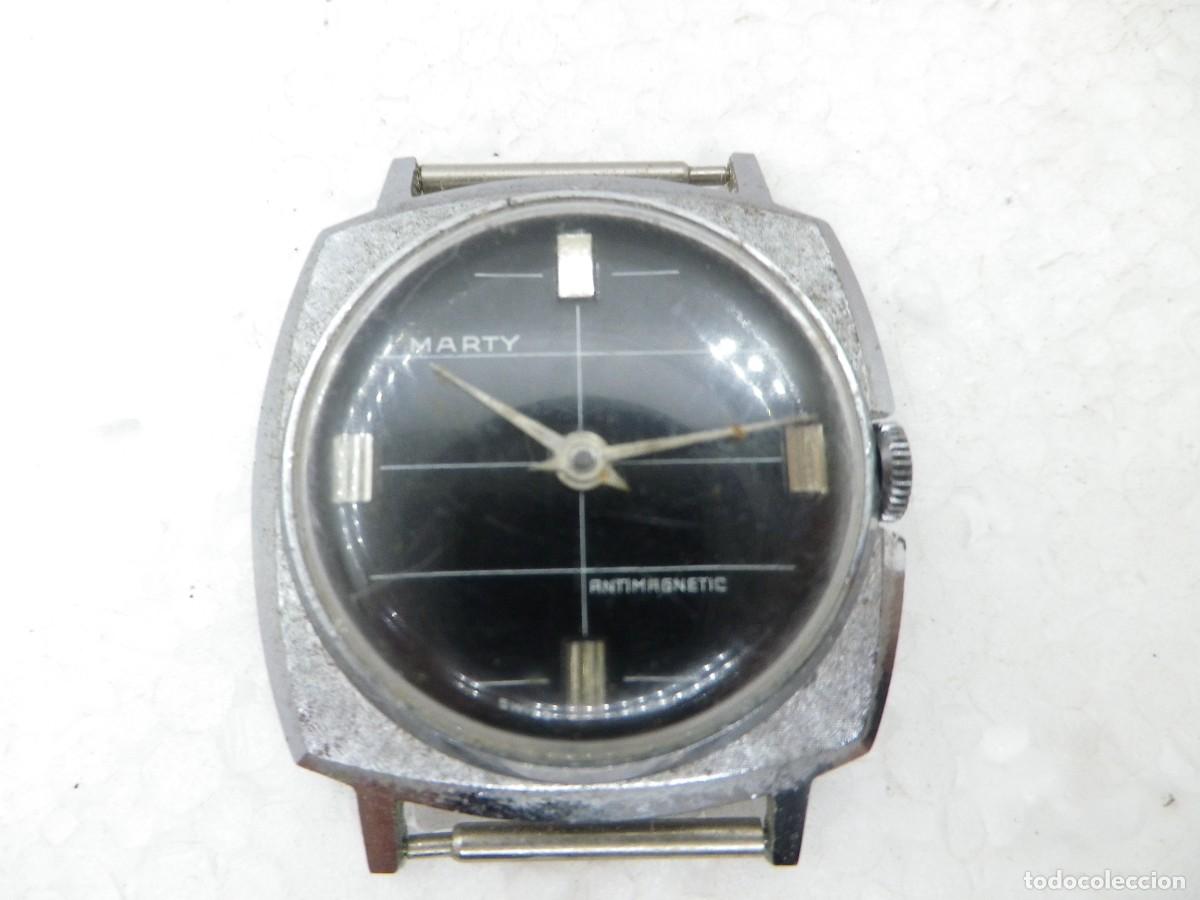 Relojes de pulsera: Reloj Antiguo Militar de Cuerda Suizo RONDA 33mm Esfera Negra Vintage Colecci&oacute;n
