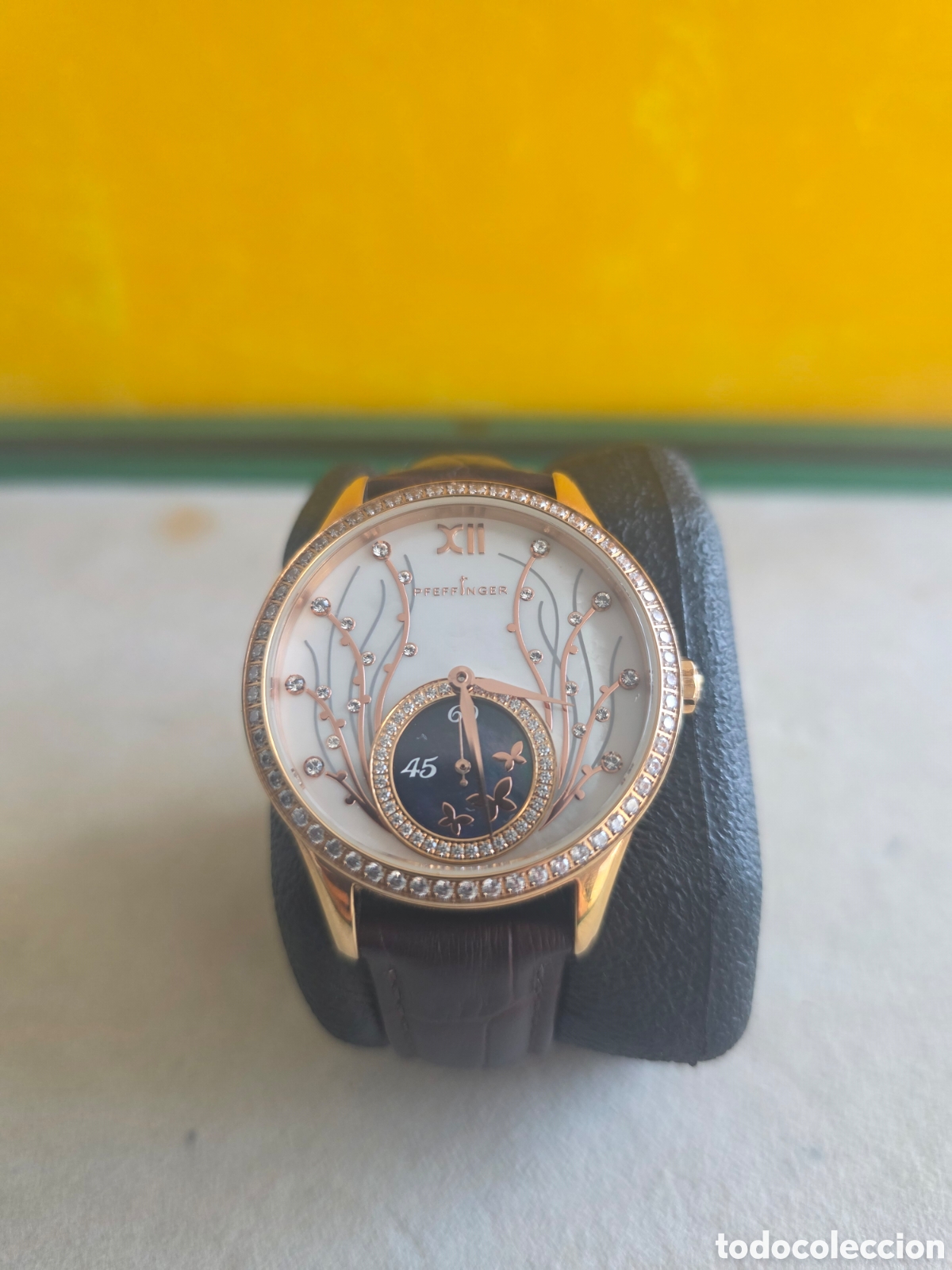 Relojes de pulsera: Reloj de Mujer Pfeffinger 38mm &ndash;Chapado Oro Rosa (Muy buen estado, funcionando)
