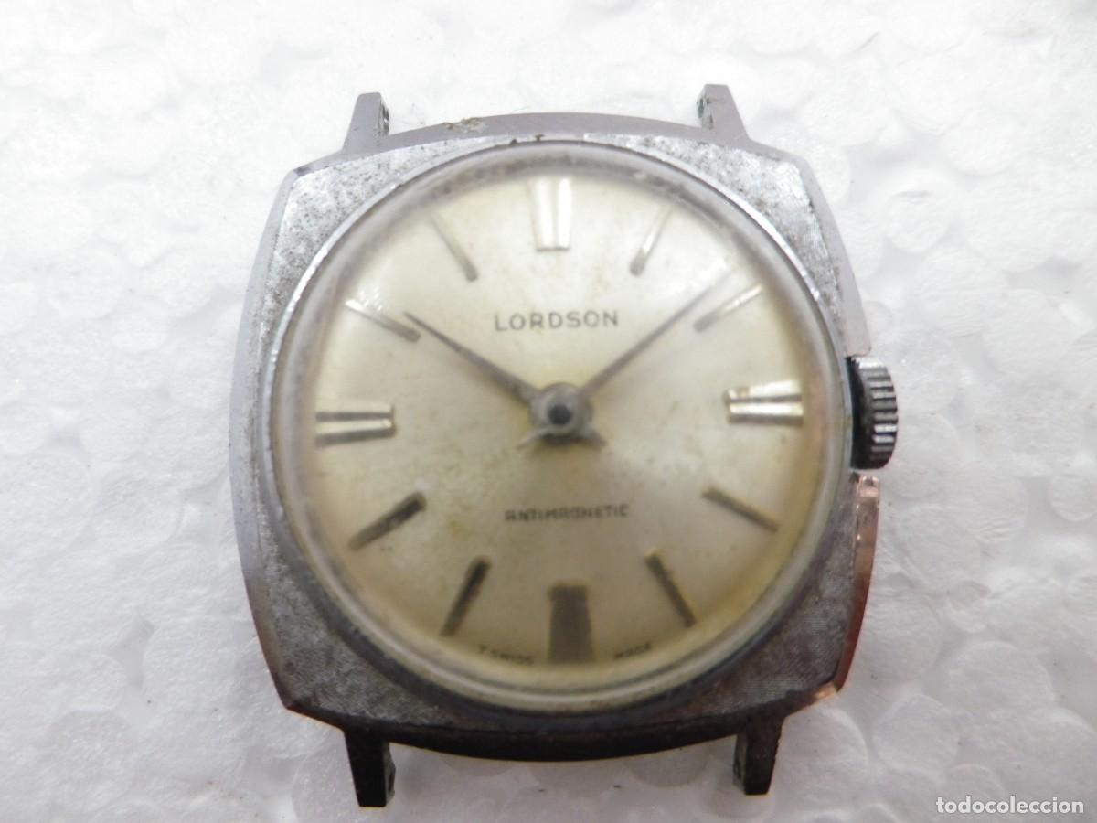 Relojes de pulsera: Reloj Antiguo LORDSON Militar Cuerda Plata 33mm Suizo Calibre RONDA Colecci&oacute;n