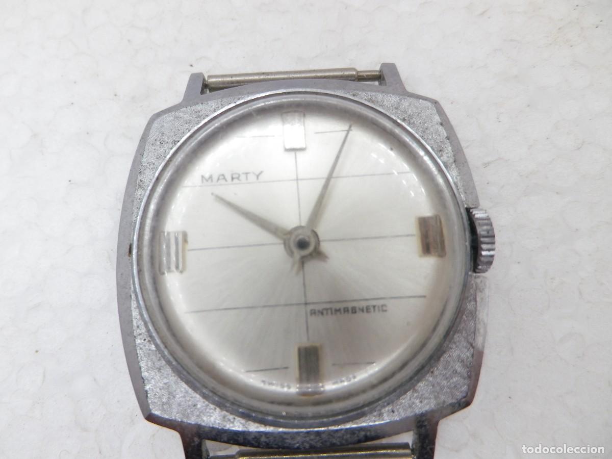Relojes de pulsera: Reloj Suizo MARTY Mec&aacute;nico Cuerda Plata 33mm Calibre RONDA Colecci&oacute;n Vintage Raro