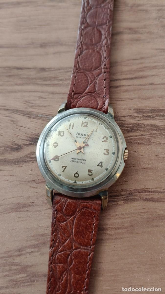 Relojes de pulsera: Montre homme m&eacute;canique suisse Huma fonctionne &agrave; la perfection r&eacute;vis&eacute;e par horloger bijoutier
